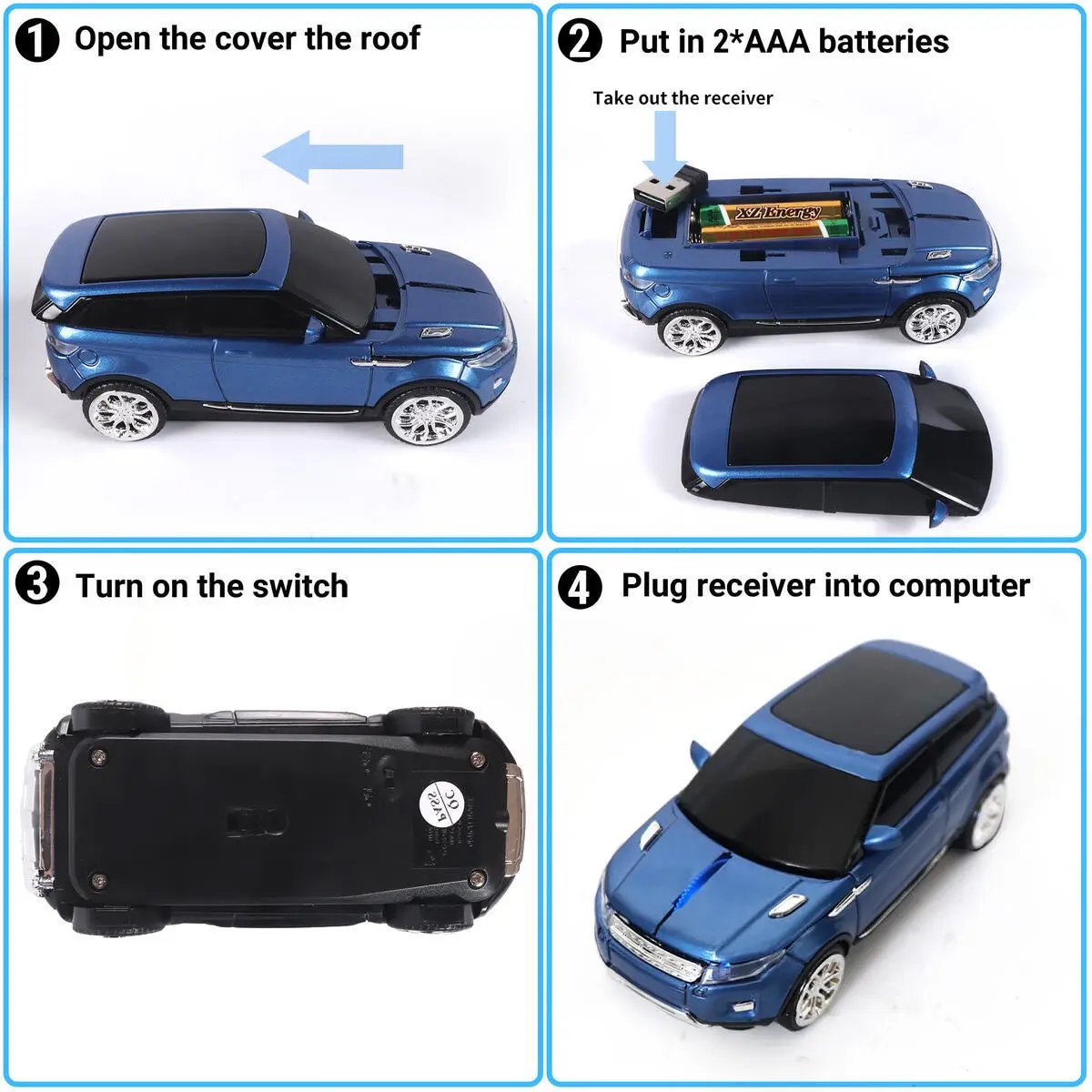 Mouse wireless Mouse cablato Mouse tartaruga Plug And Play Parti per PC leggere Cute Mause