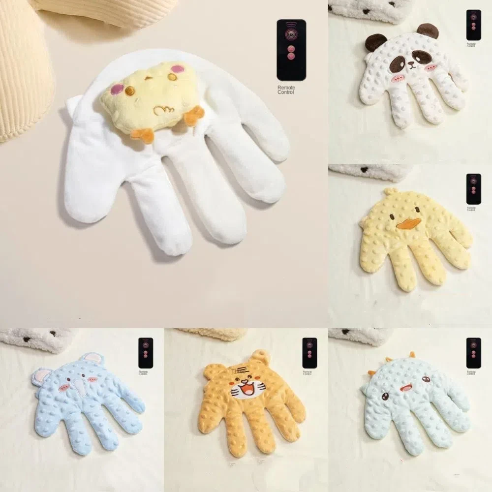 Soft Baby Startle Prevention Glove Cartoon Velvet Baby Patting Toy Baby Sleep Aid With Remote Control Baby Soothing Palm