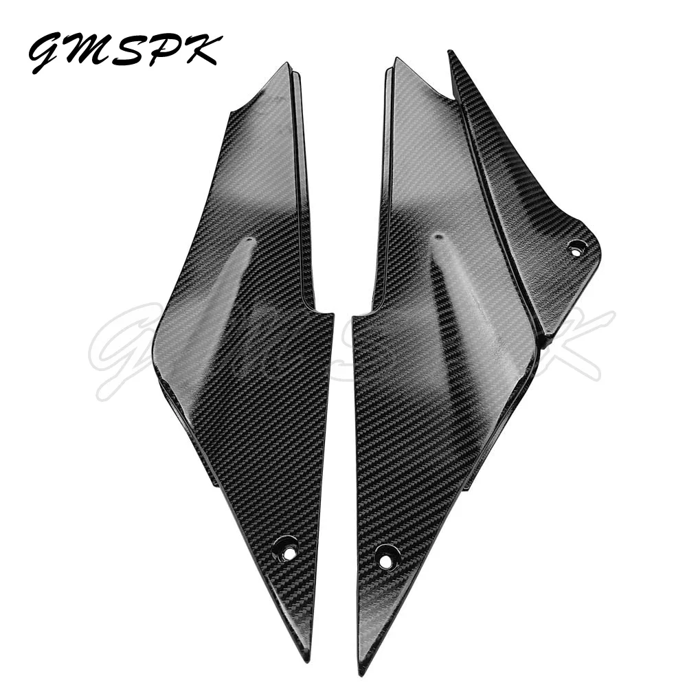 Carbon Fiber Style Motorcycle Tank Side Panel Cover Fairing Trim Cowl Fit for Kawasaki Ninja ZX6R ZX636 2005 2006 ZX-6R 05 06