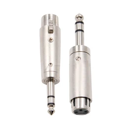 1 adet yüksek kalite nikel kaplama 3Pin XLR dişi Jack 1/4 