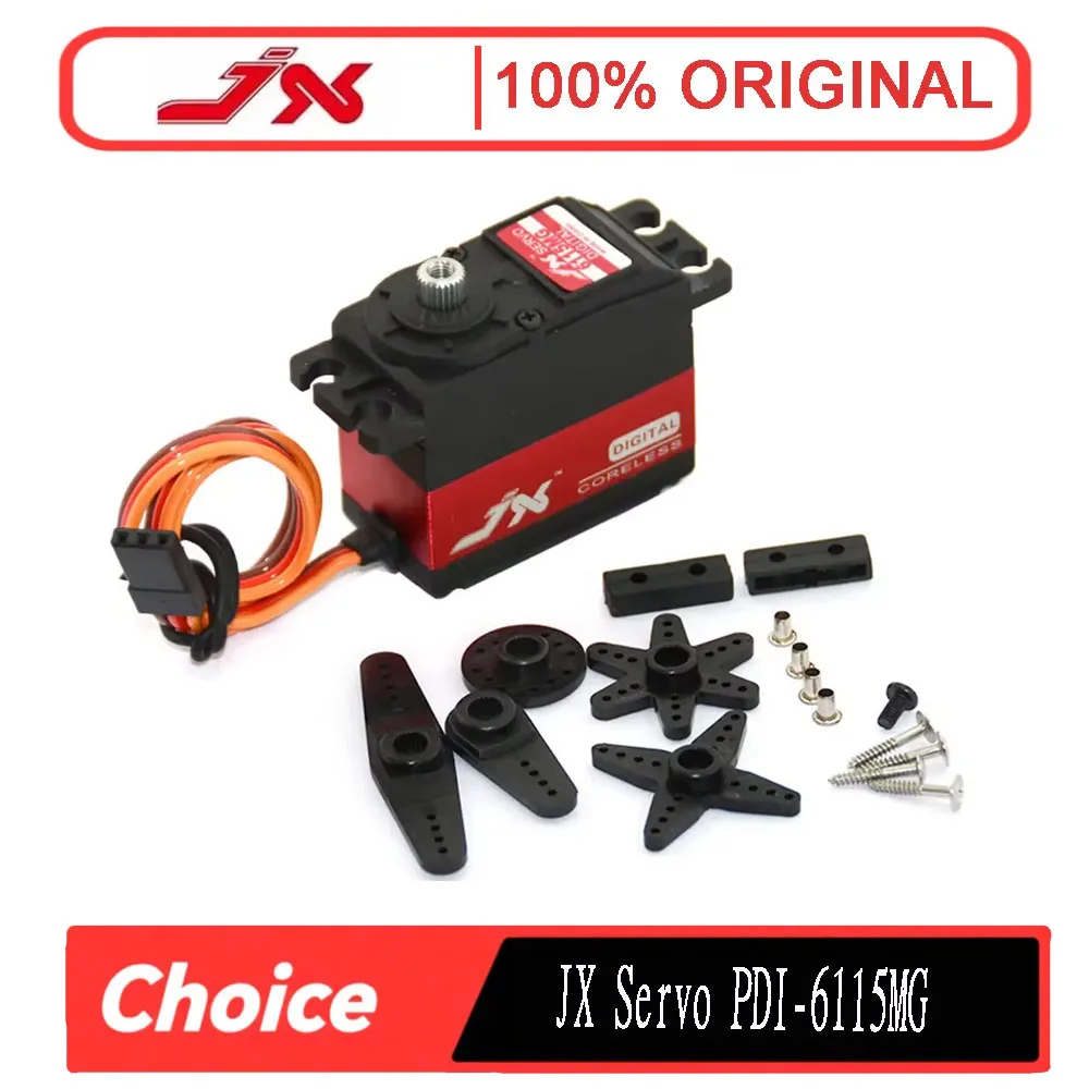 

JX Servo PDI-6115MG 15kg 6V 0.126Sec High Speed Standard Digital Coreless Servo For RC Car Boat Racing Drone