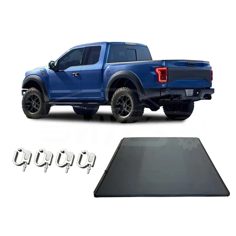 Waterproof Vinyl Roll Up Tonneau Cover Soft Pickup Bed Cover For  F-150 F-250 F-350 5FT 6.5 FT 6.75FT