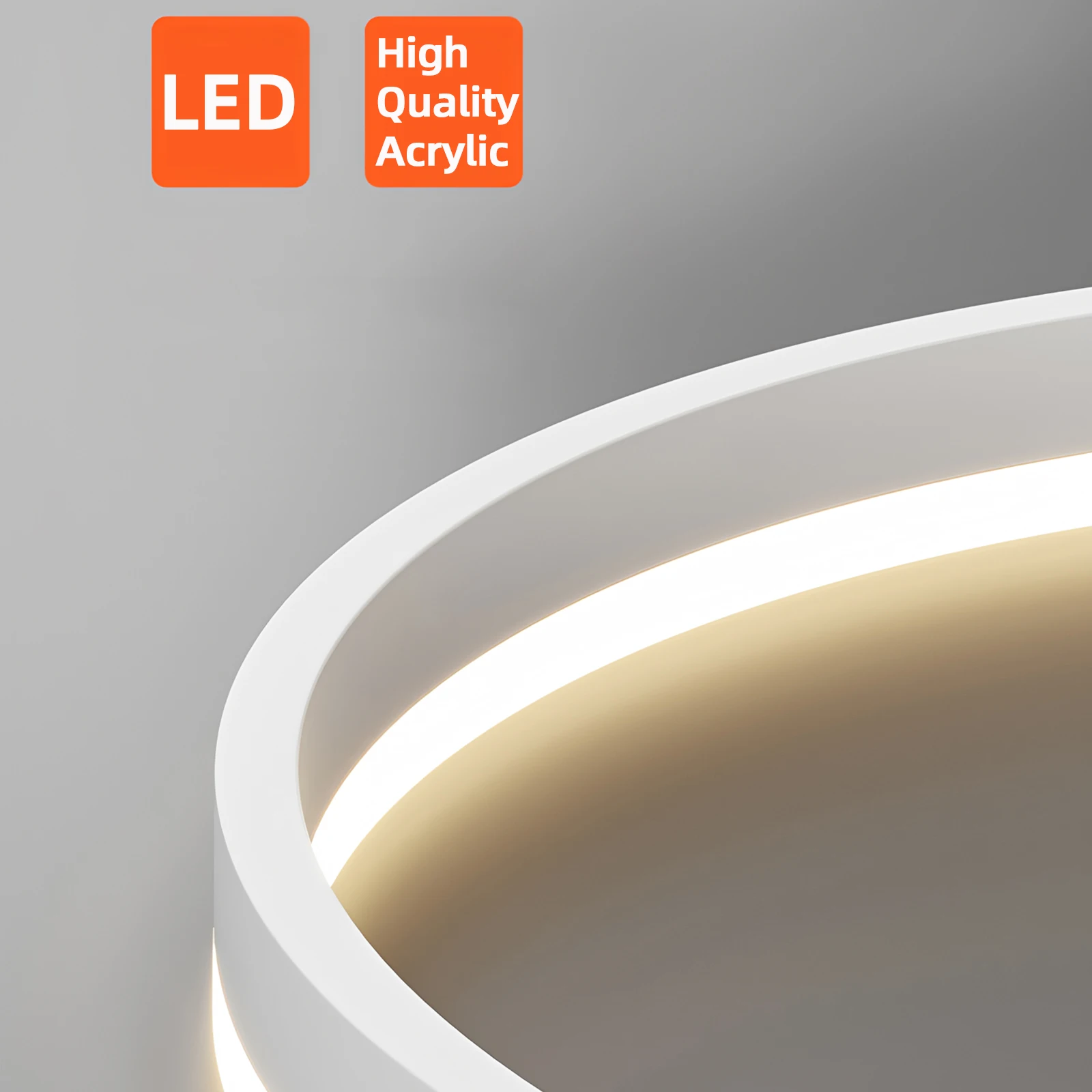 IRALAN الشمال الأبيض ضوء السقف عكس الضوء بلا حدود فلوش جبل الاكريليك ثريا تركب بالسقف لصالة بهو الديكور الداخلي #6