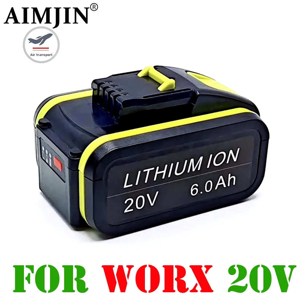 

20V 6000mAh Lithium Rechargeable Battery for Worx Power Tools WA3551 WA3553 WX390 WX176 WX178 WX386 WX678 18650 battery