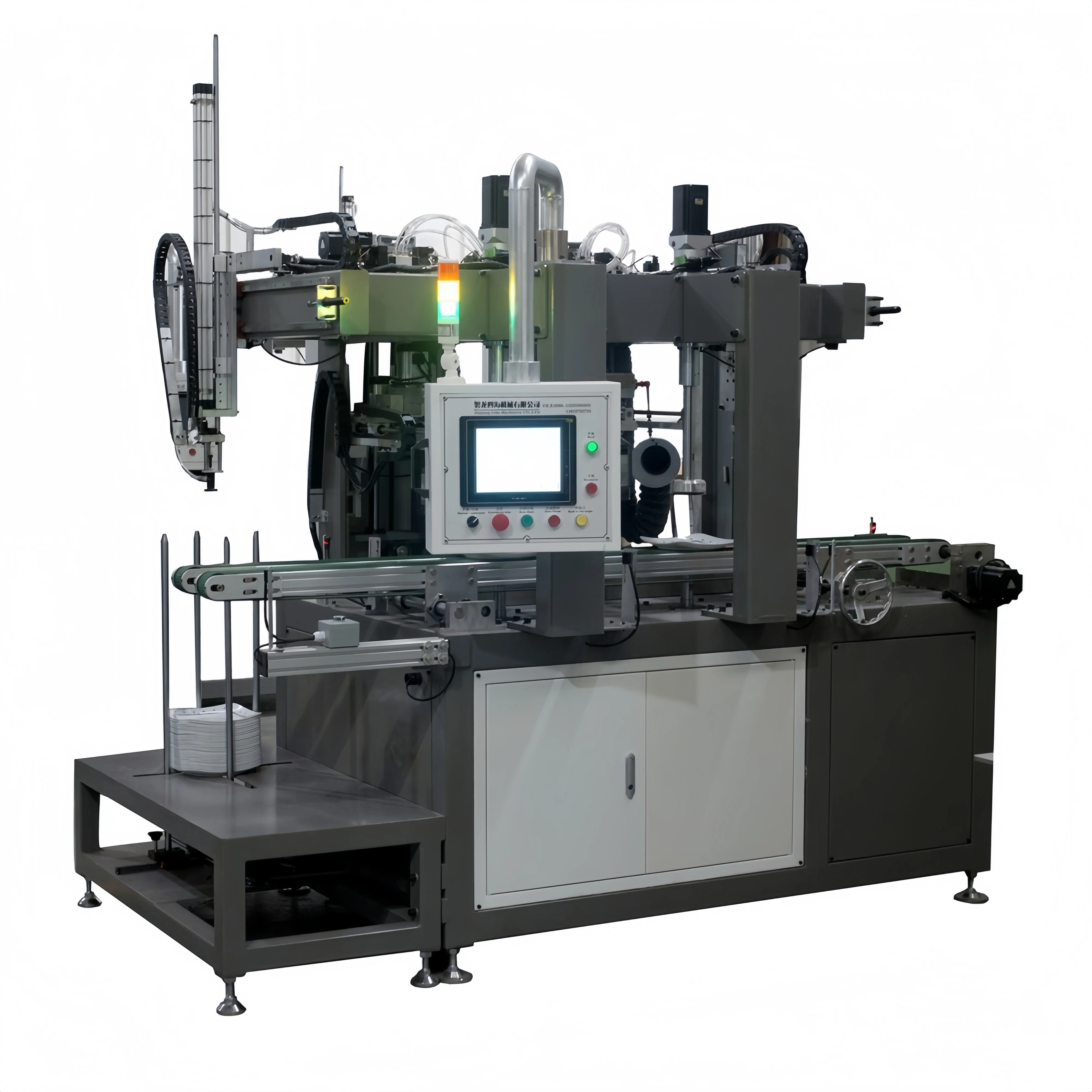 Panlong Brand Automatic Three - Stage Edging Machine High-Efficiency Tableware Polishing & Dust Collection Equipment