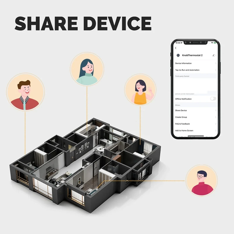 Wifi Smart Heating Knob Thermostat LCD Display Touch Screen Temperature Controller