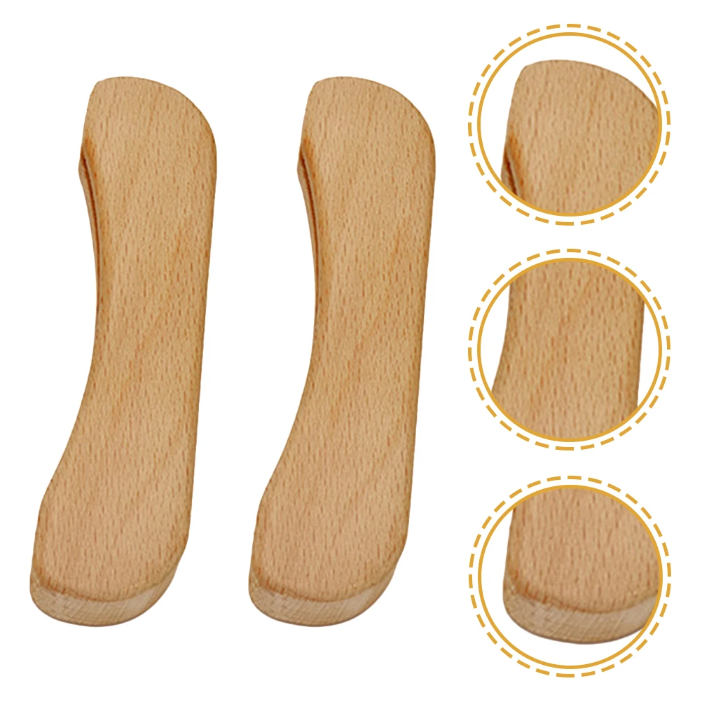 

2Pcs Wooden Handle Covers Scald Pan Handle Cover Proof Heat Resistant Pot Grip Sleeve Thick Kitchen Cooking Accessories