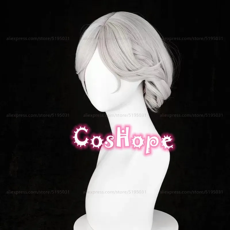 2025 sangrenta rainha mary 43cm peruca cinza quente anime cosplay resistente ao calor perucas sintéticas dia das bruxas