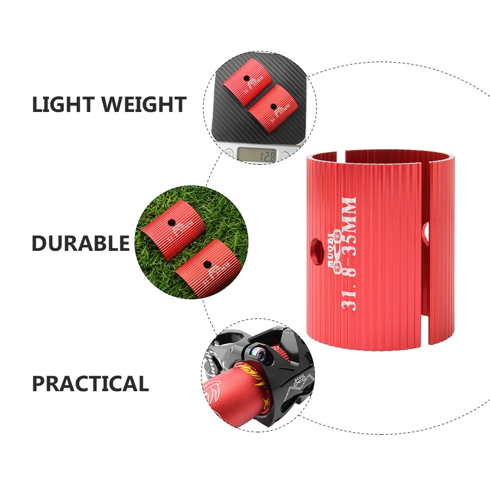 2 قطعة محول مقود الدراجة من سبائك الألومنيوم متين وعملي وسهل التركيب ملحقات مقود الدراجة المستقرة