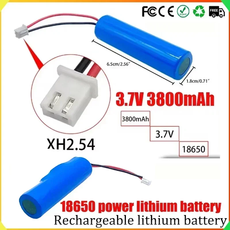 1S1P 3.7V 18650 Rechargeable Lithium Battery 3800mAh Suitable for Electric Toothbrush Bluetooth Speaker Bateria 3 7v Recargable