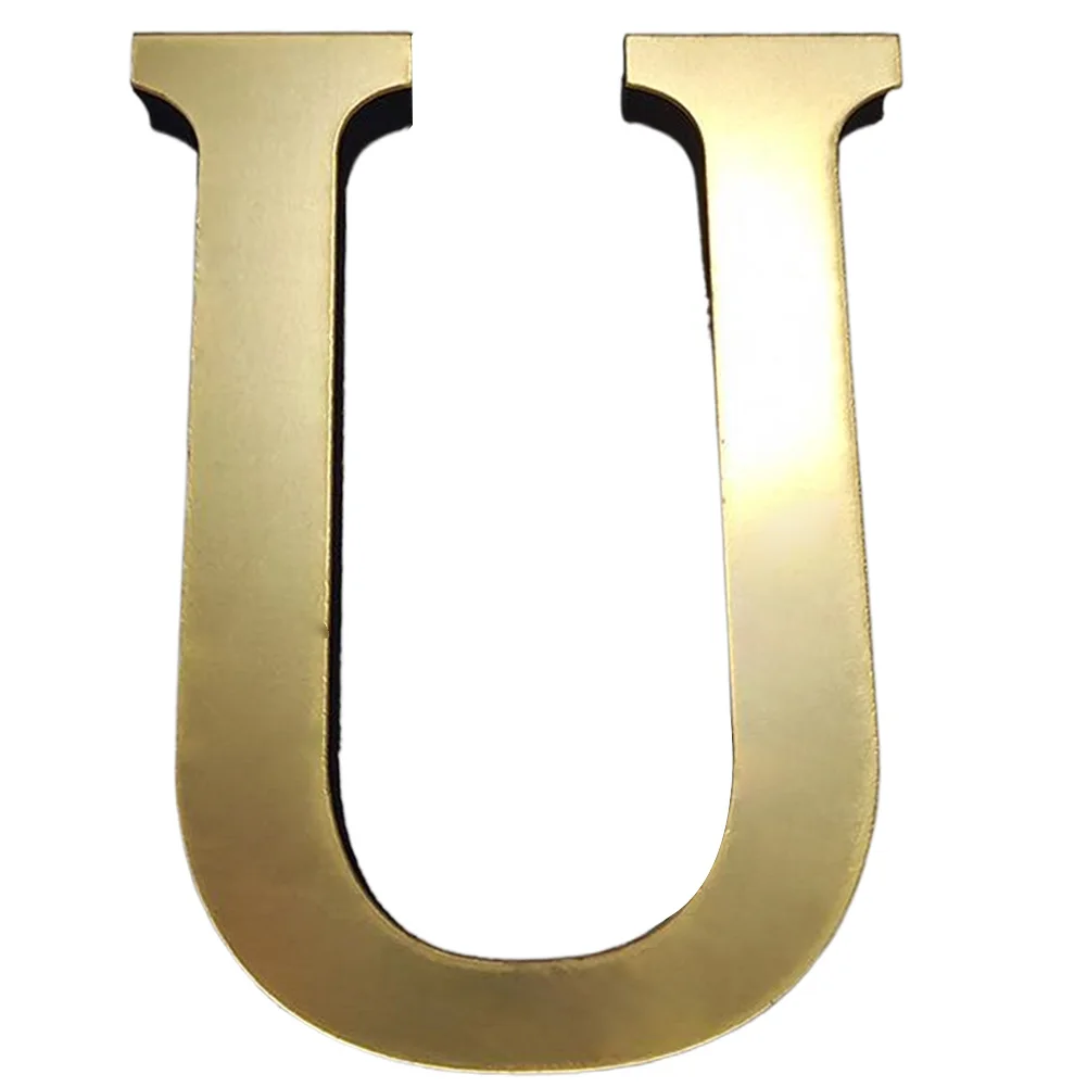 20 سنتيمتر ثلاثية الأبعاد الاكريليك الإنجليزية رسائل ملصقات جدار ديكور لتقوم بها بنفسك صور مطبوعة للحوائط الذهب رسائل جدار ديكورات للديكور المنزل