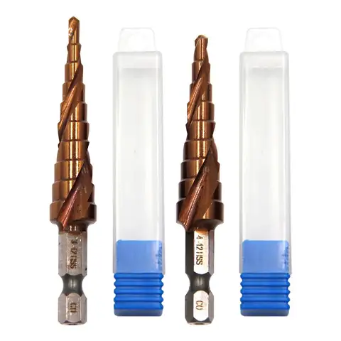 M35 Kobalt Met Zeshoekige Spiraal Stap Boor Rvs Tikken 3-12/4-12mm Pagode Boor Snijgereedschap Boor Tool