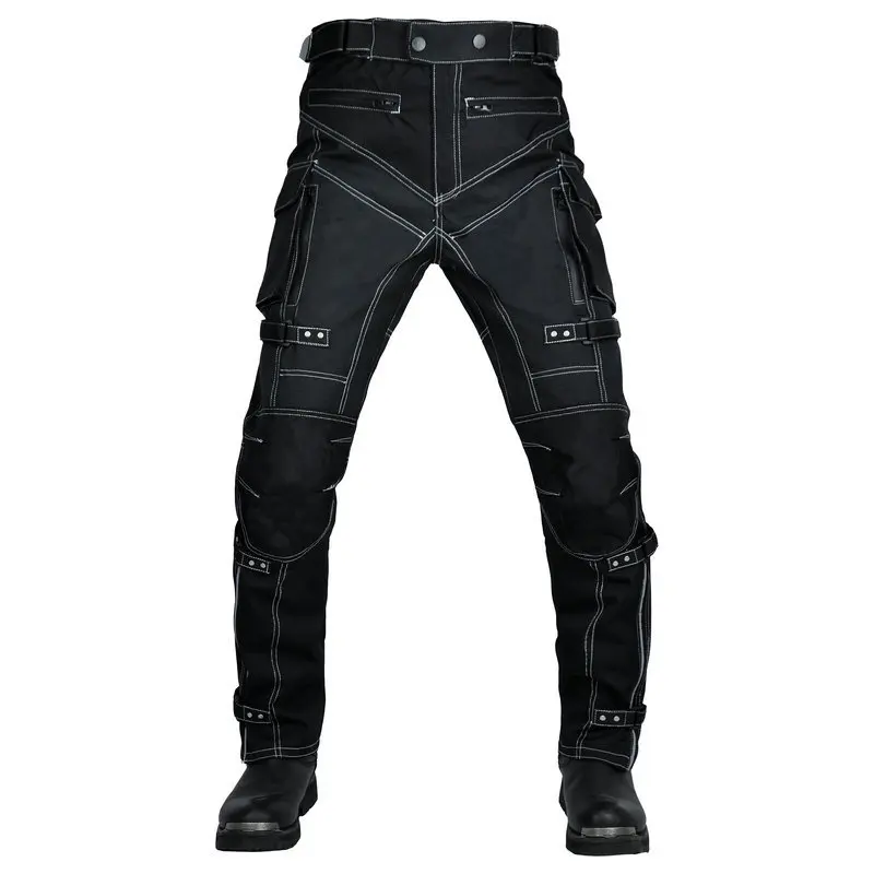 Pantalon d'équitation de moto anti-chute, pantalon de moto taille haute, imperméable, protection Oxford grill, 4 saisons