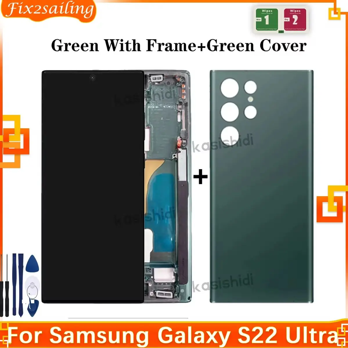 OLED For Samsung S22 Ultra LCD Display Touch Screen Digitizer Assembly For Samsung Galaxy S22 Ultra 5G LCD With Frame