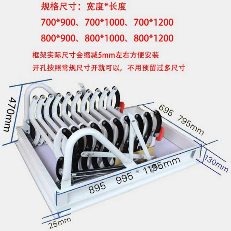 

Loft Electric Telescopic Staircase Aluminum Alloy Household Folding Ladder Lifting Hidden Multi-functional Stretching Ladder