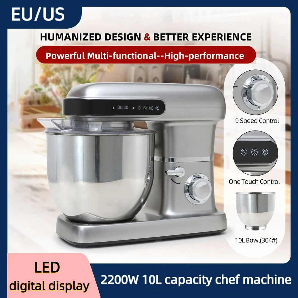 

2200W desktop chef machine, vertical mixer, 10L large capacity noodle machine, kneading machine, 220V point mixer