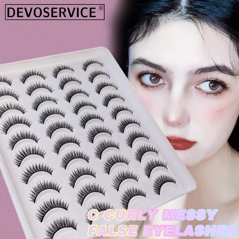 Natural Fluffy False Eyelashes 20 Pairs Dramatic 3D Mink Lashes Thick Fake Eyelash Extension Faux Cils Makeup Maquiagem Supplier