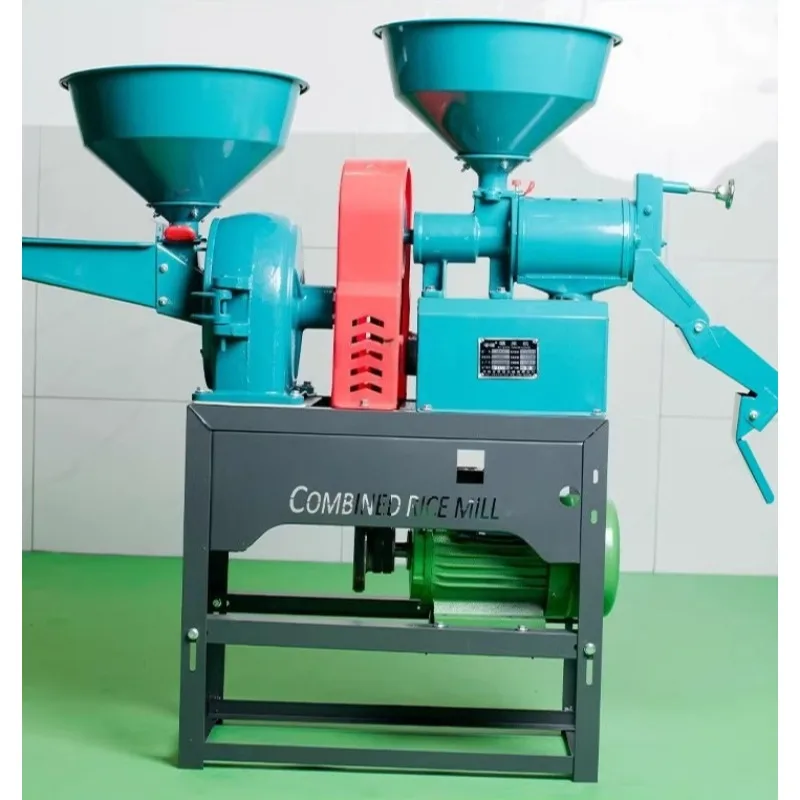 小型家庭用精米機、籾摺り・粉砕一体型、籾殻剥き機