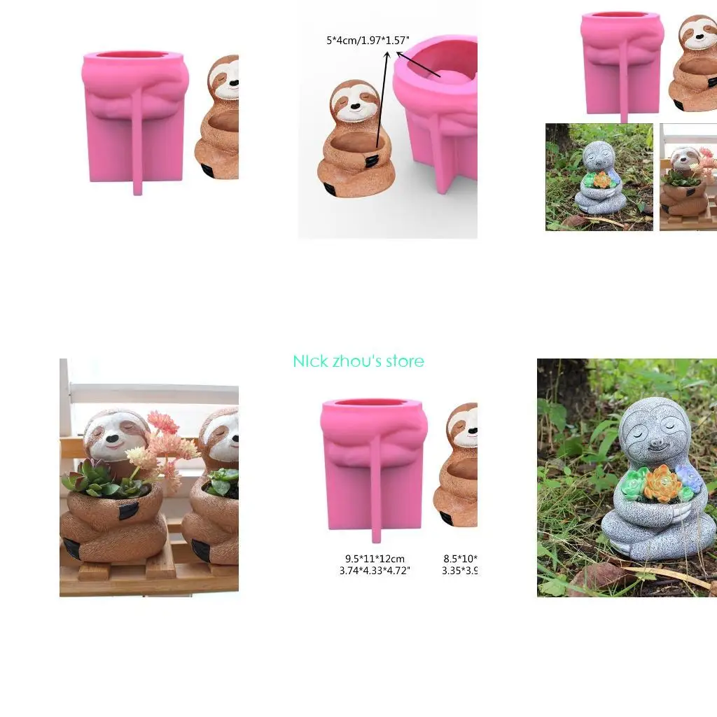 

E15E Flower Pot Concrete Mold Planter Mold Desktop Ornaments Resin Mold