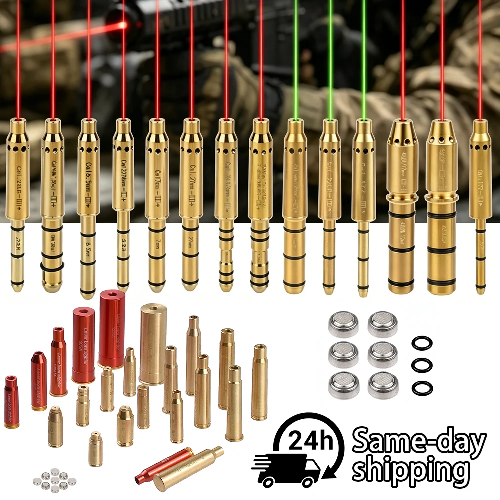 Image of 12GA 20GA 223rem 7.62 .308 .22 .177 .22LR .30-06 Taktisches Laser-Boresichtgerät für Kaliber 12 Gauge, 9mm, 6.5MM, 45ACP