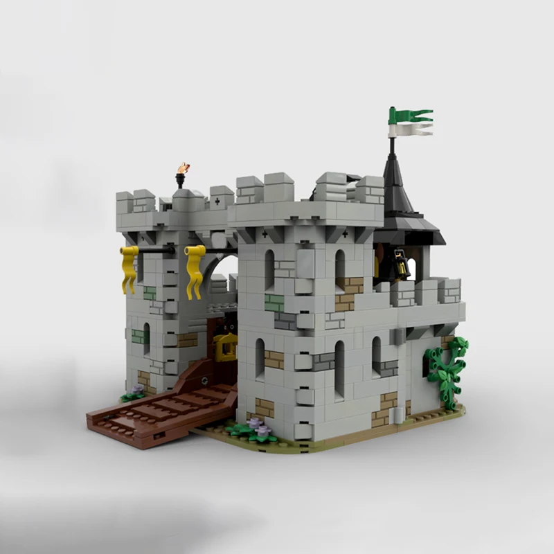 

888 шт. MOC черные соковы, крепость, средство, средневековый легион, замок, защита, классический Remake, сделай сам, строительные блоки, подарок