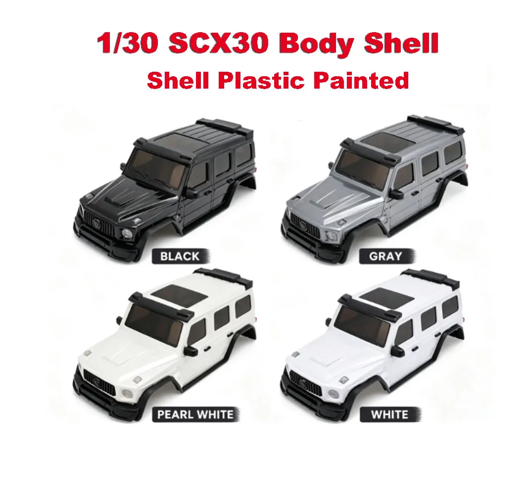 1/30 SCX30 Body Shell Plastic Painted Unpainted Body Shell w/Light Bucket & Spare Tire Mount for RC Crawler Car Upgrade Part