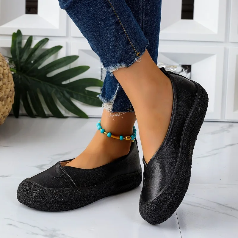 صيف جديد إمرأة أحذية مسطحة أحذية بدون كعب على الموضة ماركة الصنادل 2025 أحذية رياضية غير رسمية الاتجاه المشي دافئ الضحلة أحذية رياضية امرأة #3