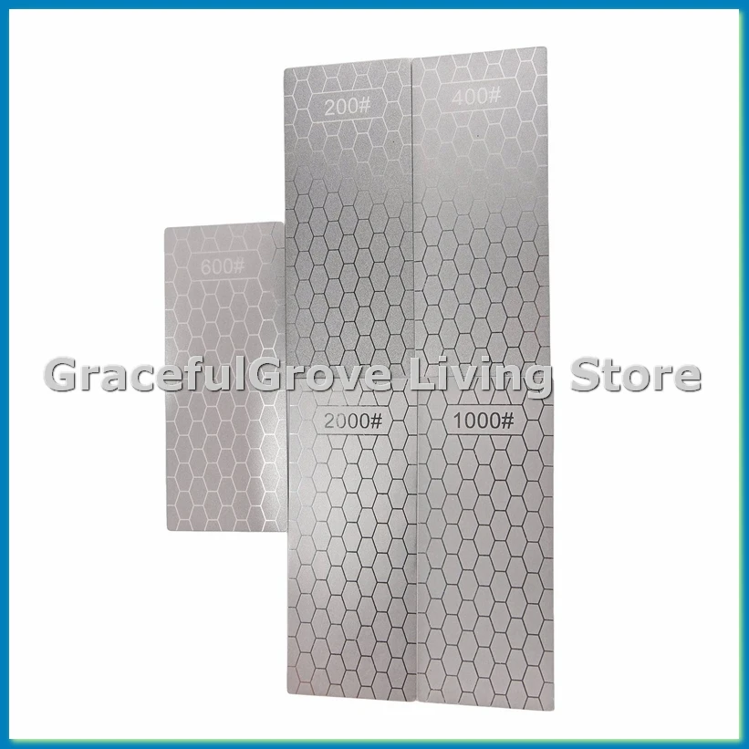 

Алмазные точильные камни, 5 шт. Алмазные точильные пластинки с сотовой структурой, зернистость 200/400/600/1000/2000 — A56M