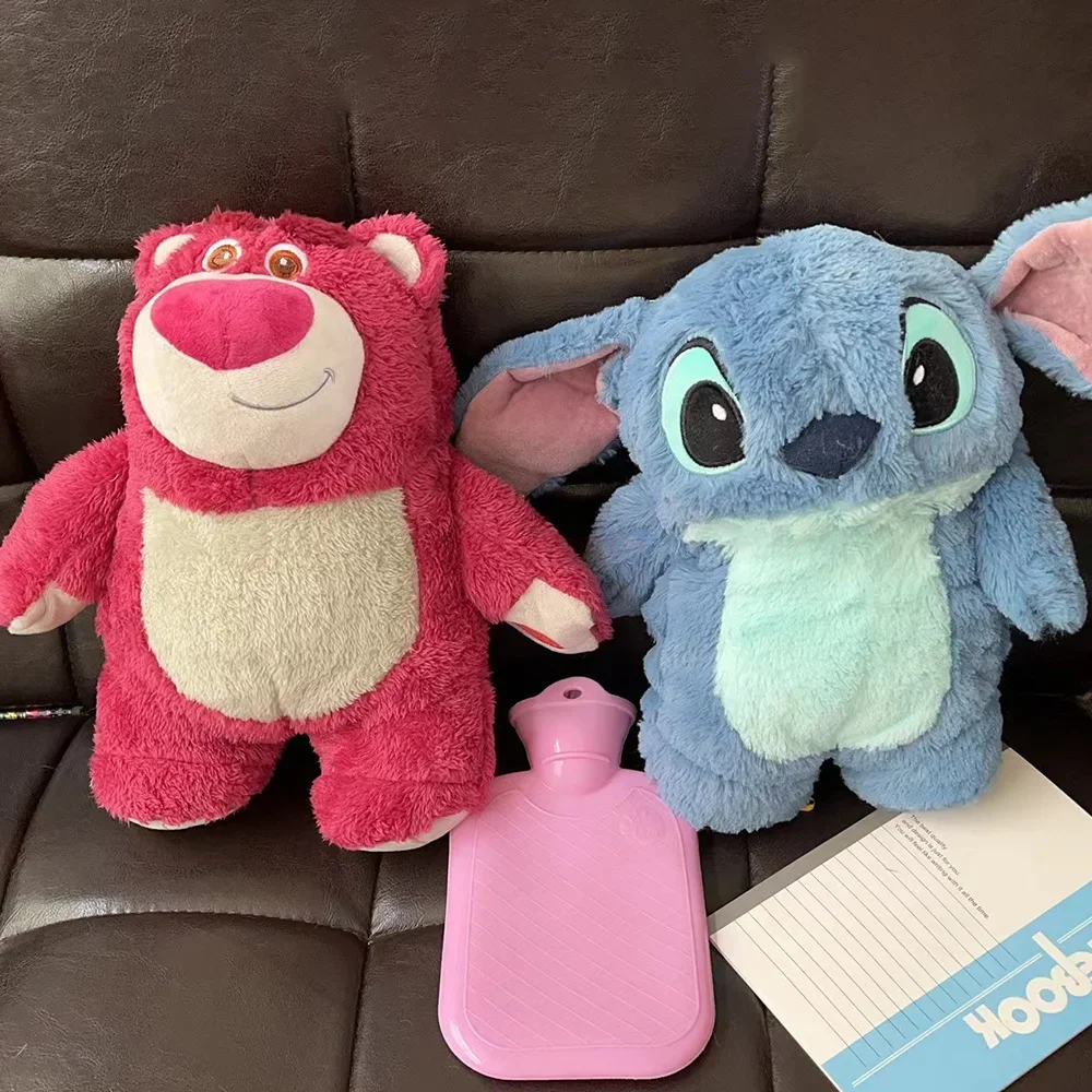 30cm Disney Haftowana pluszowa zabawka Lotso Puchatek Butelka ciepłej wody Butelka gorącej wody Przenośna ciepła torebka Ciepłe dłonie Prezent dla dziewczynki