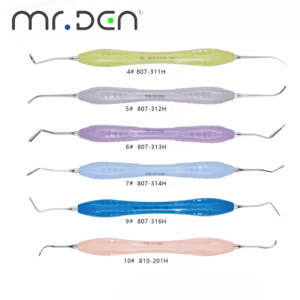 MR DEN Aesthetic Restorative Instruments Set of 6/8 Occlusal Formers Sculptors Resin Fillers Scrapers Glaziers