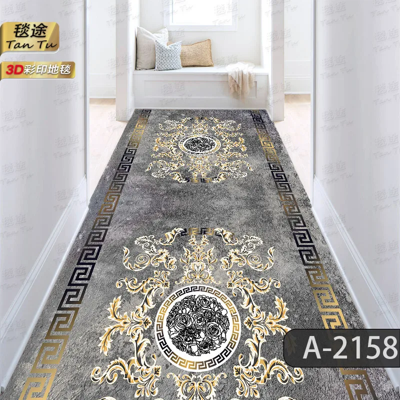 Modern Runner Long Corridor Carpets for Hallway Decoration Home Floor Mats Luxury Lobby Aisle Entryway Decor Area Rug Washable