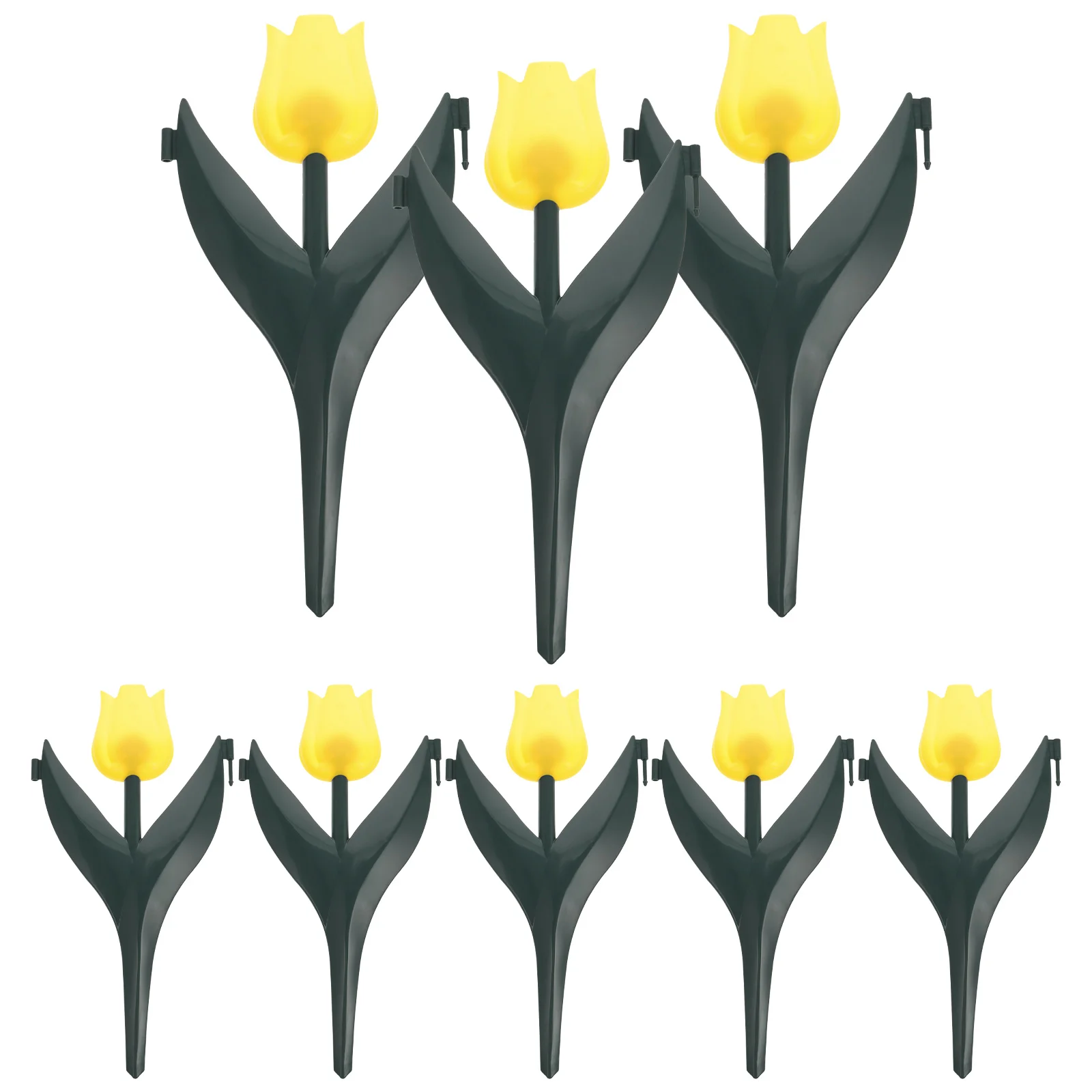 

8pcs Privacy Screen Artificial Tulips Fence Lawn Sign Stakes Garden Privacy Screen Fence Decor Floral Ornaments