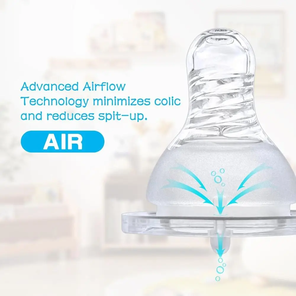 

Anti-Colic Silicone Bottle Nipples Medium Flow Food Grade Silicone Baby Bottle Nipple Breast-Like Baby Bottles Teats