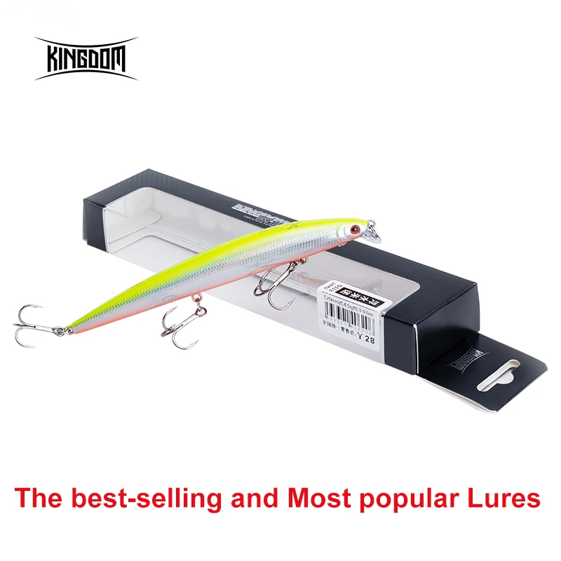 Kingdom Floating Minnow Fishing Lure 120mm 14.5g 143mm 19g Saltwater Hard Bait Fishing Tackle Artificial Wobbler Swimbaits