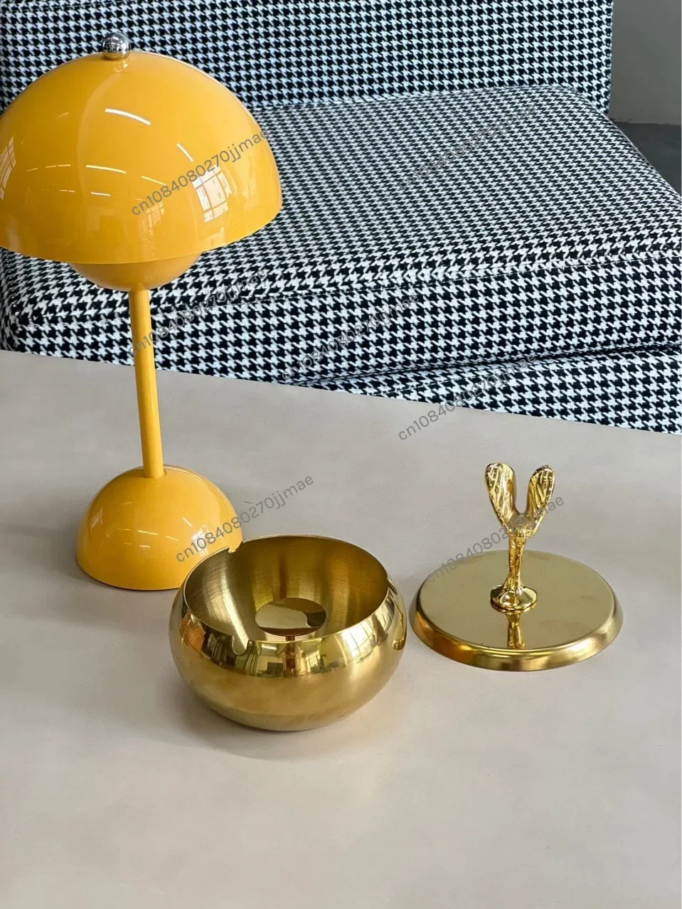 소형 골드 조각상 실버 재떨이 가지 항아리 골든 바, 빈티지 시가 장식 전용 