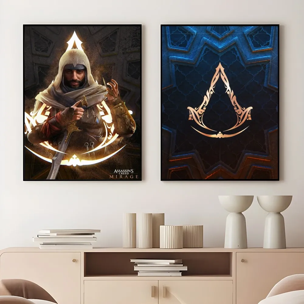 A-AssassinS C-Creed Game DIY Whitepaper Poster Sticky Wall Art Printing Waterproof Home Living Bed Room Bar Aesthetic Decor