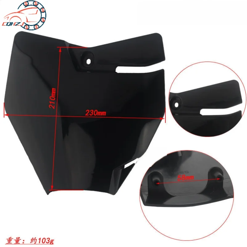 Universal Motorcycle Front Mudguard Number Plate For KTM 65 SX EXC  SXF XCW EXCF 2018 SSR Plastic Plate Motocross Modified Parts