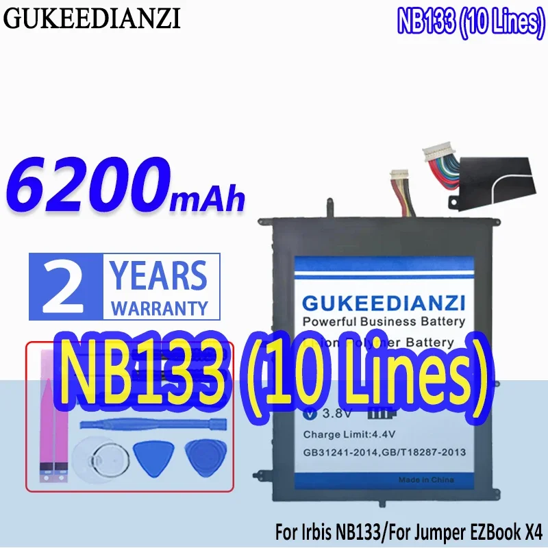 

6200mAh For Irbis NB133 NB131 For Jumper EZBook X4 For BBEN N14W TH140A AK14 0154200P NV-2874180-2S 10 Lines Laptop Battery