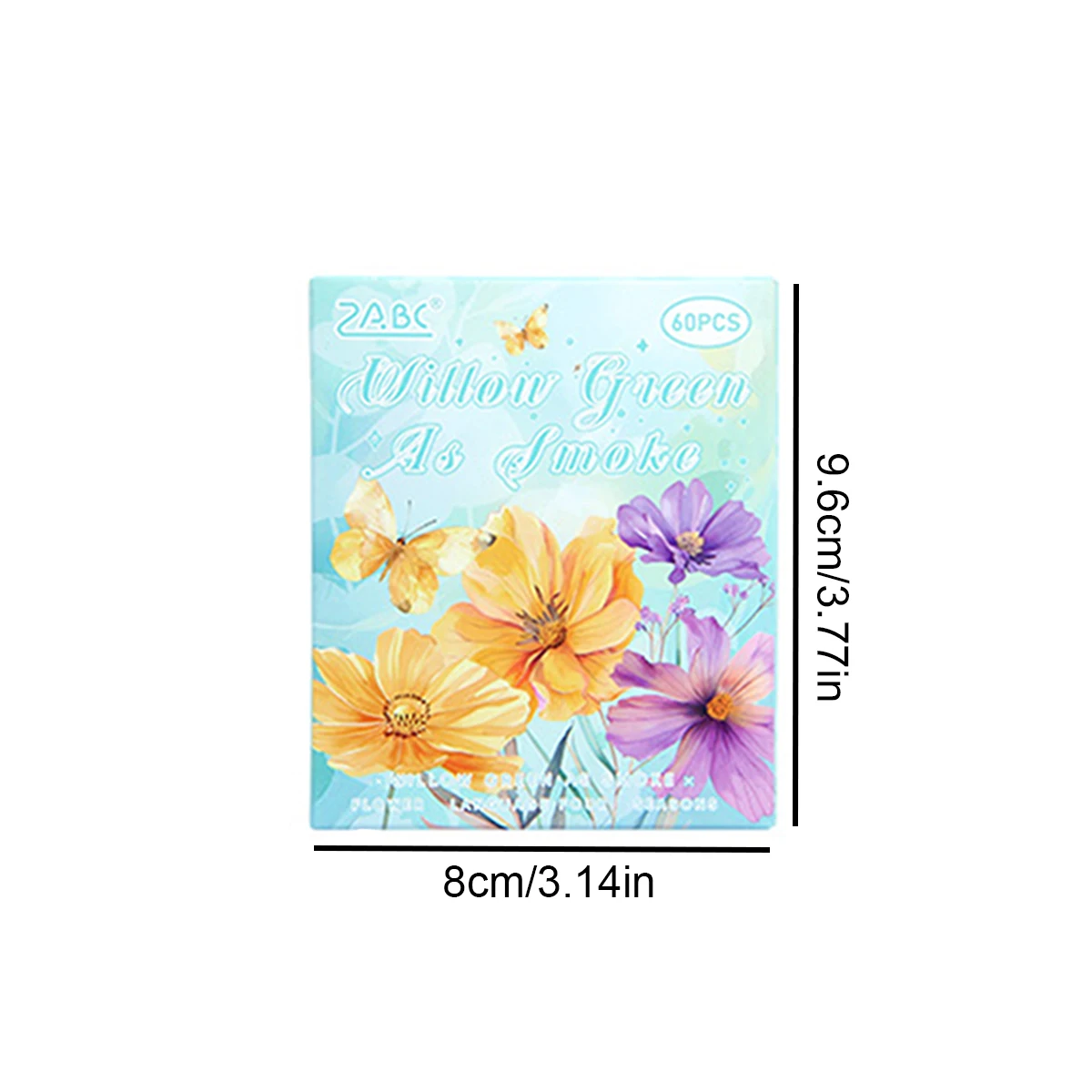 60 Sheets/Box Four Seasons Floral Theme Stickers, Made of PET Waterproof Material, Suitable for DIY Scrapbook Decoration.