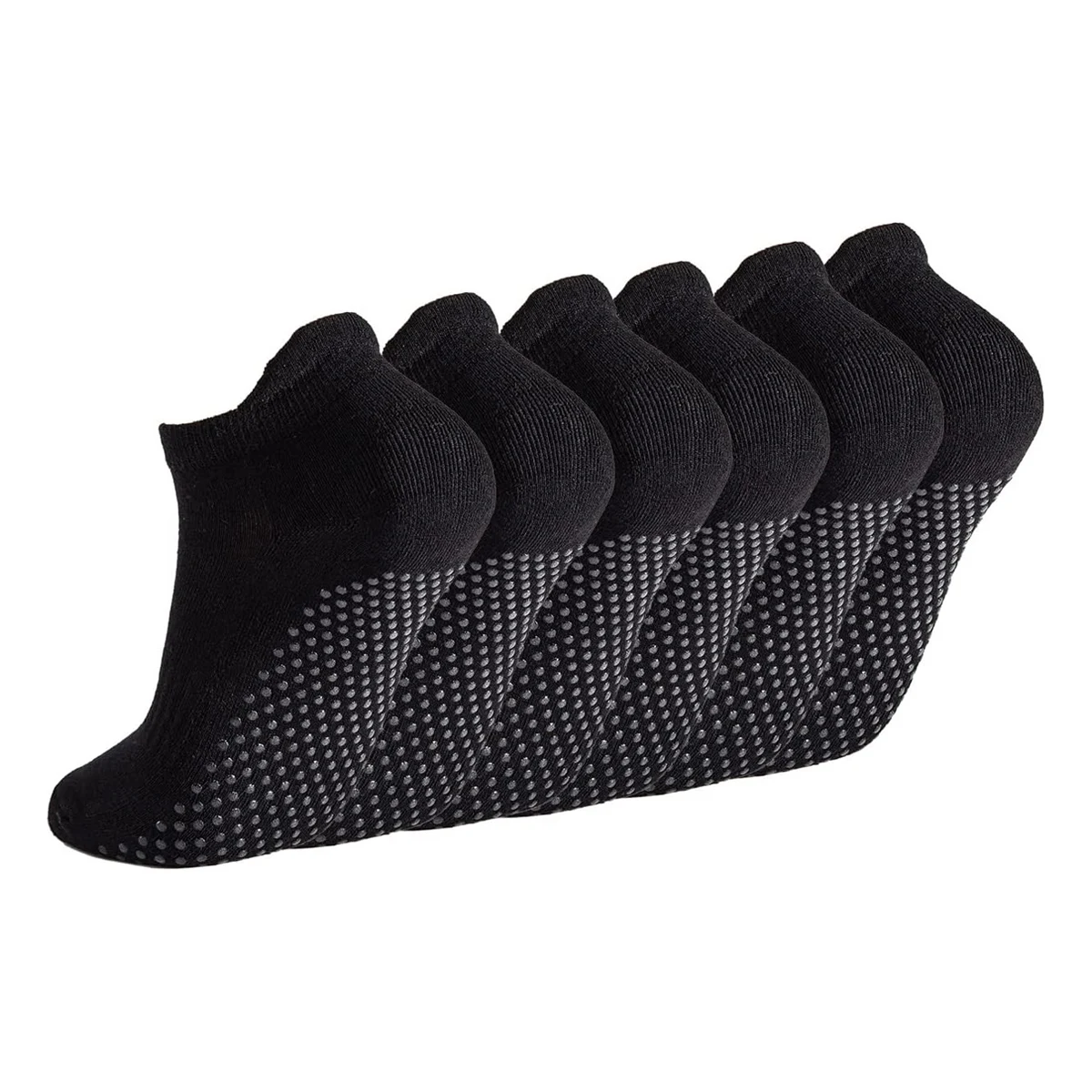 6 Pairs Yoga Socks for Women Pilates Non Slip Socks Womens Pilates Socks with Grips for Women Grippers Socks No Slip Socks Women