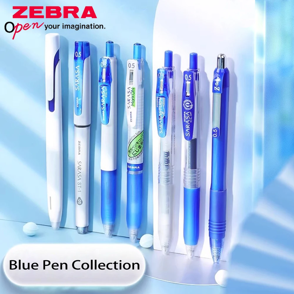 

Японская коллекция синих гелевых ручек ZEBRA, сменный стержень 0,5 мм, школьные принадлежности, канцелярские принадлежности Kawaii для школы