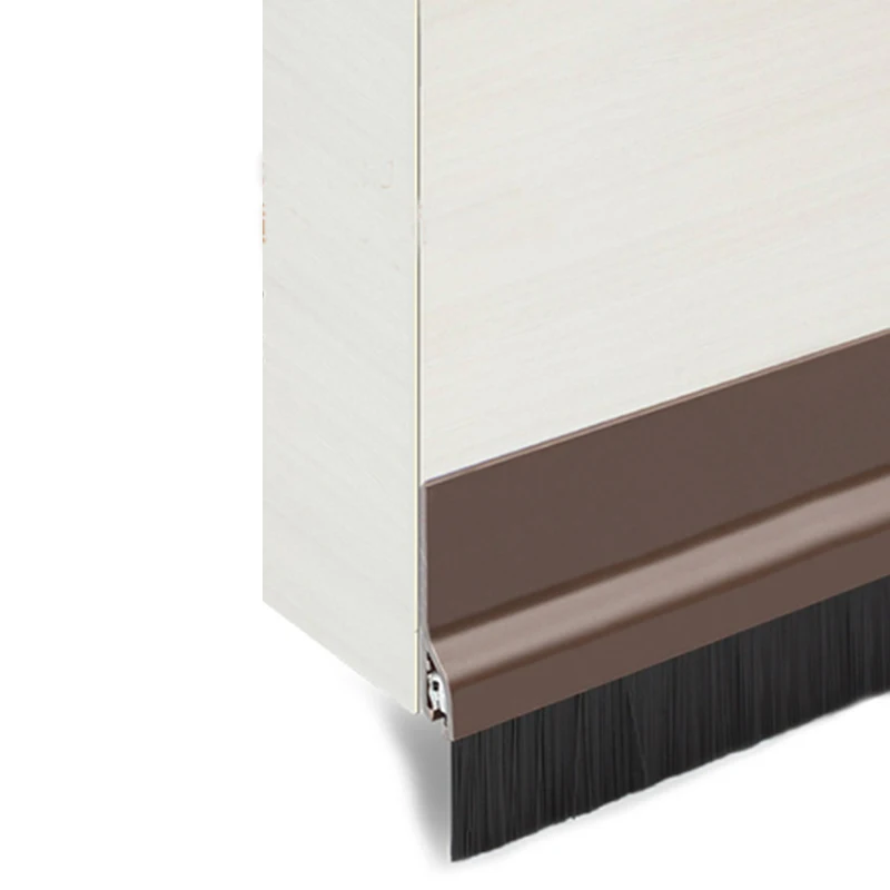 Customization HOT SALE Self-adhesivePVC+BRUSH Door Bottom Seal Strip & Window Accessories Door Bottom Seal