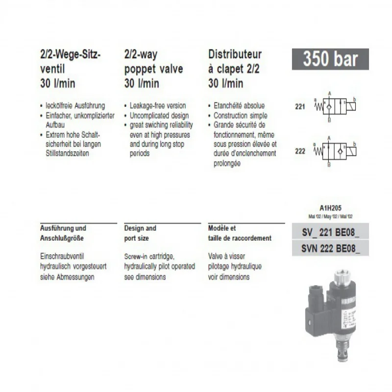 Imagem -03 - Hoerbiger Svs221be08pd Hv08745 Svn221be08 e Hv08742