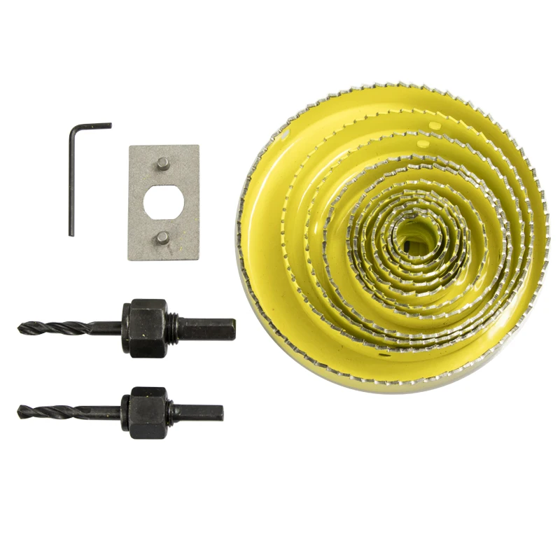 Juego de brocas para sierras de Copa, juego de brocas para cortar madera y Metal, 19-127mm, para carpintería