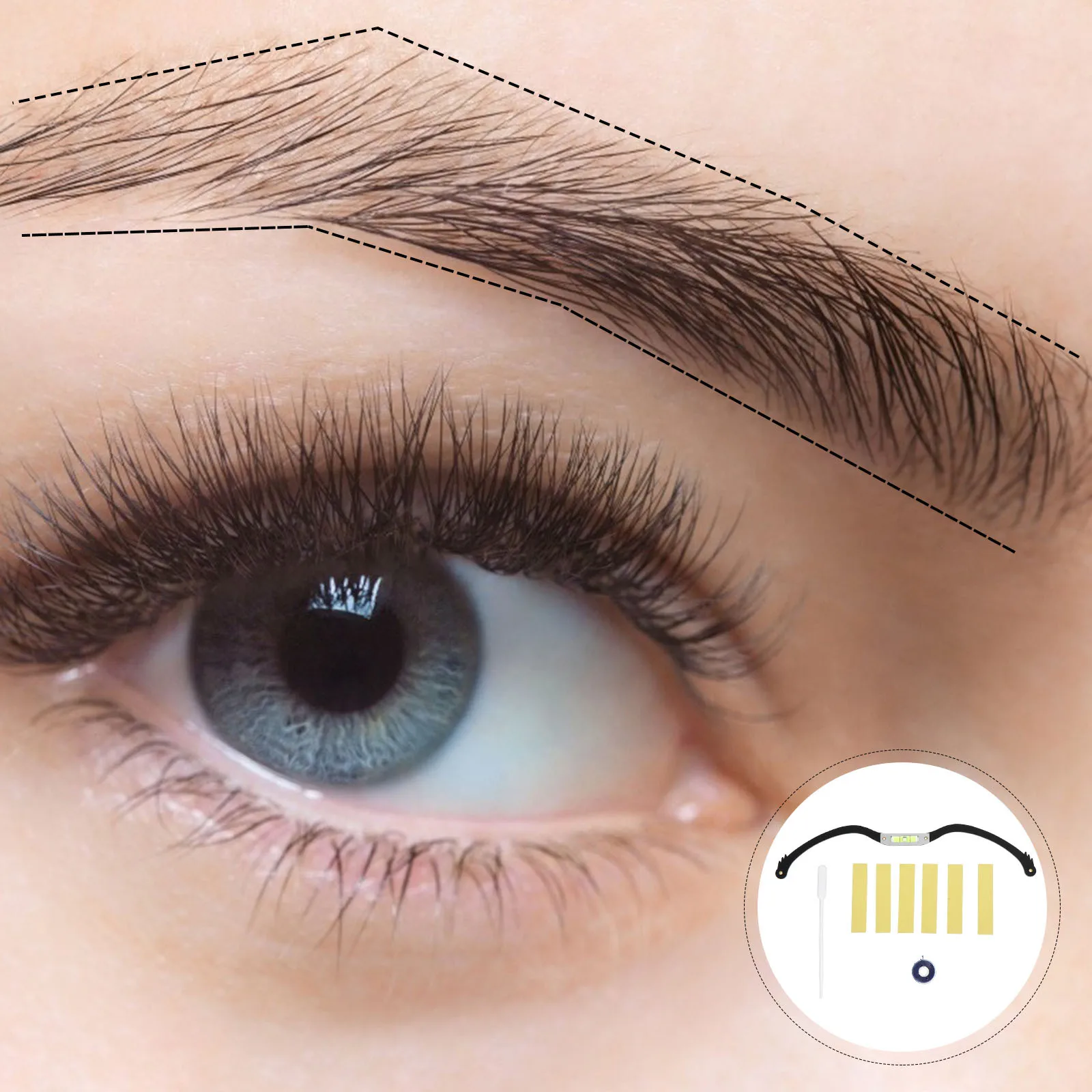 

1Pcs Eyebrow Horizontal Ruler Premium Metal Durable Eyebrow Positioning Tool Accurate Measuring Tool for Perfect Symmetrical