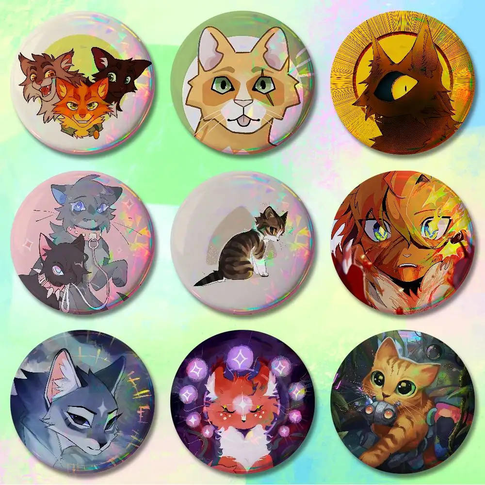 Novel W-Warriors C-Cats Insignia Badge Case For Decoration 44mm 32mm 58mm Round Tinplate Pin Brooch Gift