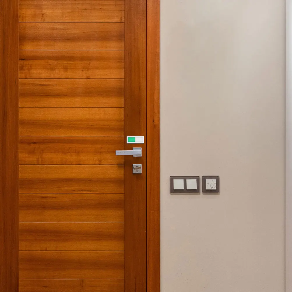 

2pcs Status Switching Door Signboards Bathroom Toilet Privacy Signs Occupied Vacant Indicator Sliding Self-Adhesive