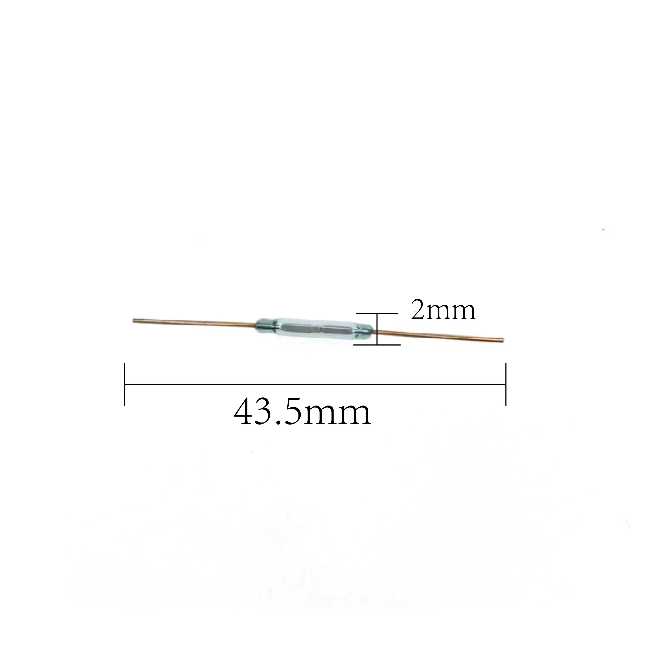 10PCS MKA-14103 Tone Leads Glass N/O SPST Reed Switch 10-15AT 2 x 14mm A