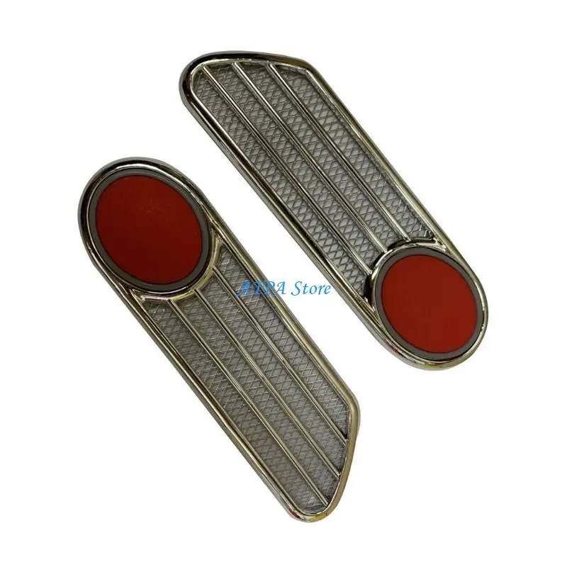 U13C 2 Pcs Side Decor Sticker High Reliability Sticker Accessories ABS Car Side Grille Bonnet Side
