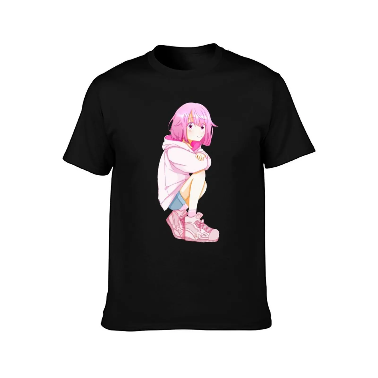 Emu Otori chibi T-Shirt, Summer Casual Cotton Tee, Oversized Streetwear Tops, Vintage Graphic Print, Loose Fit Short Sleeve